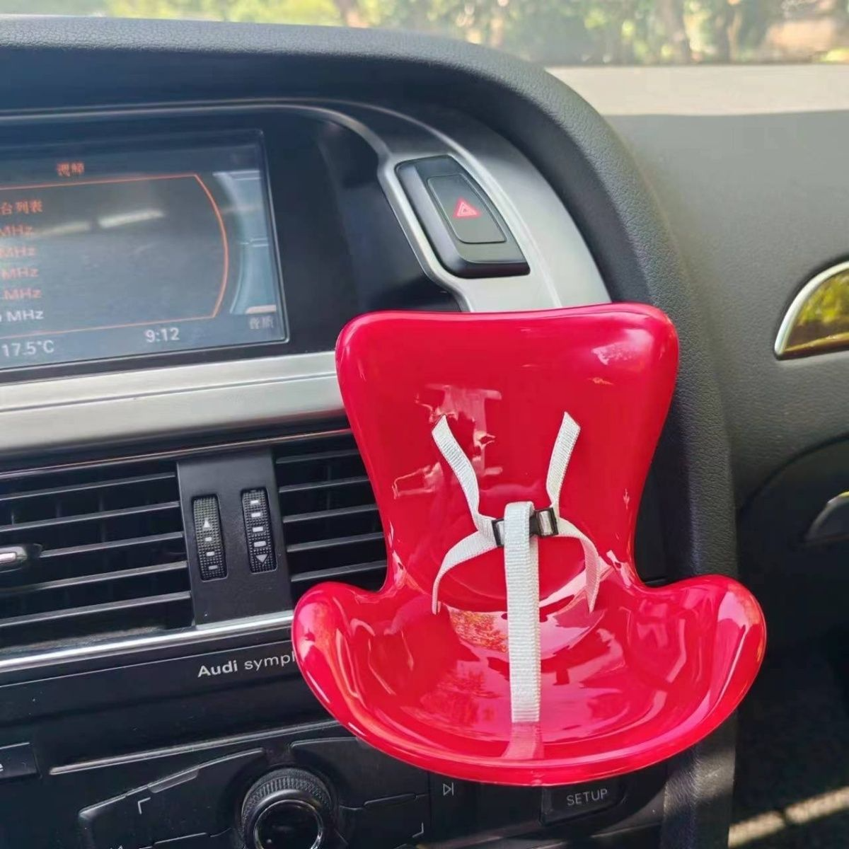 Labubu doll car seat air vent clip car interior cell phone holder ornament