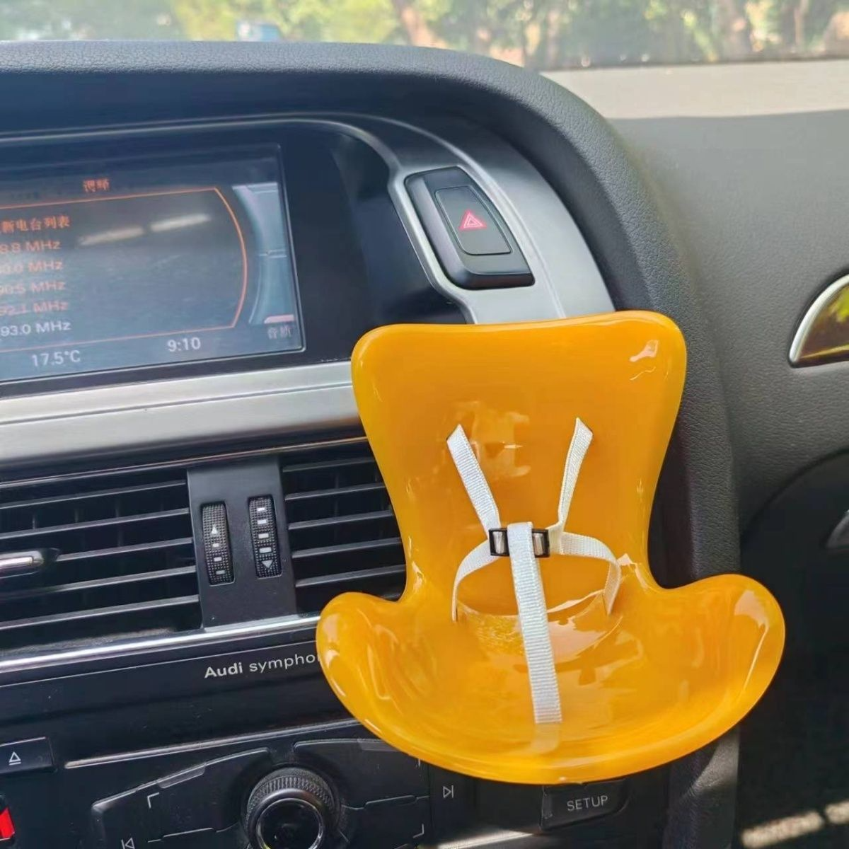 Labubu doll car seat air vent clip car interior cell phone holder ornament