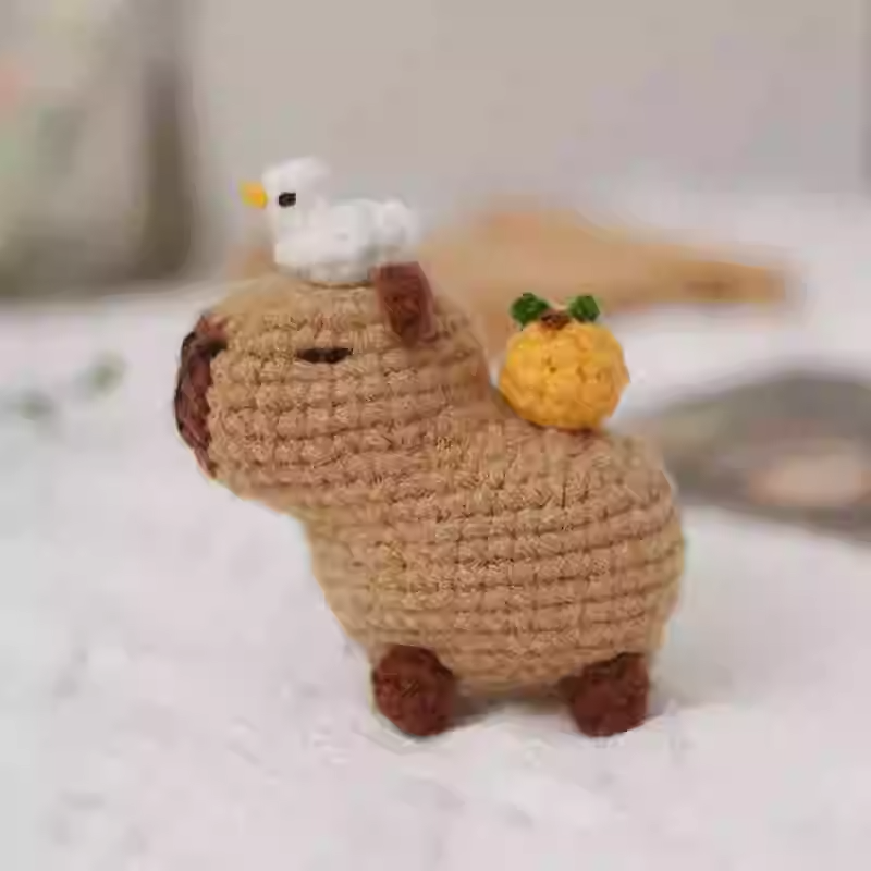 Kapybara pumpkin wizard crochet diy kit