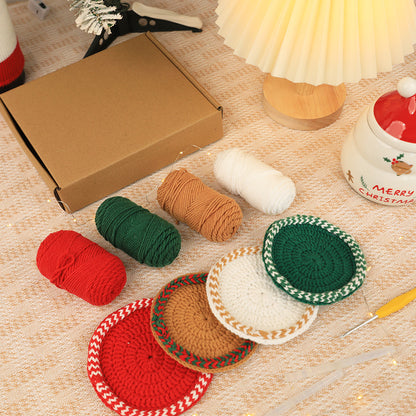 Christmas Coasters Crochet Kit Four Color