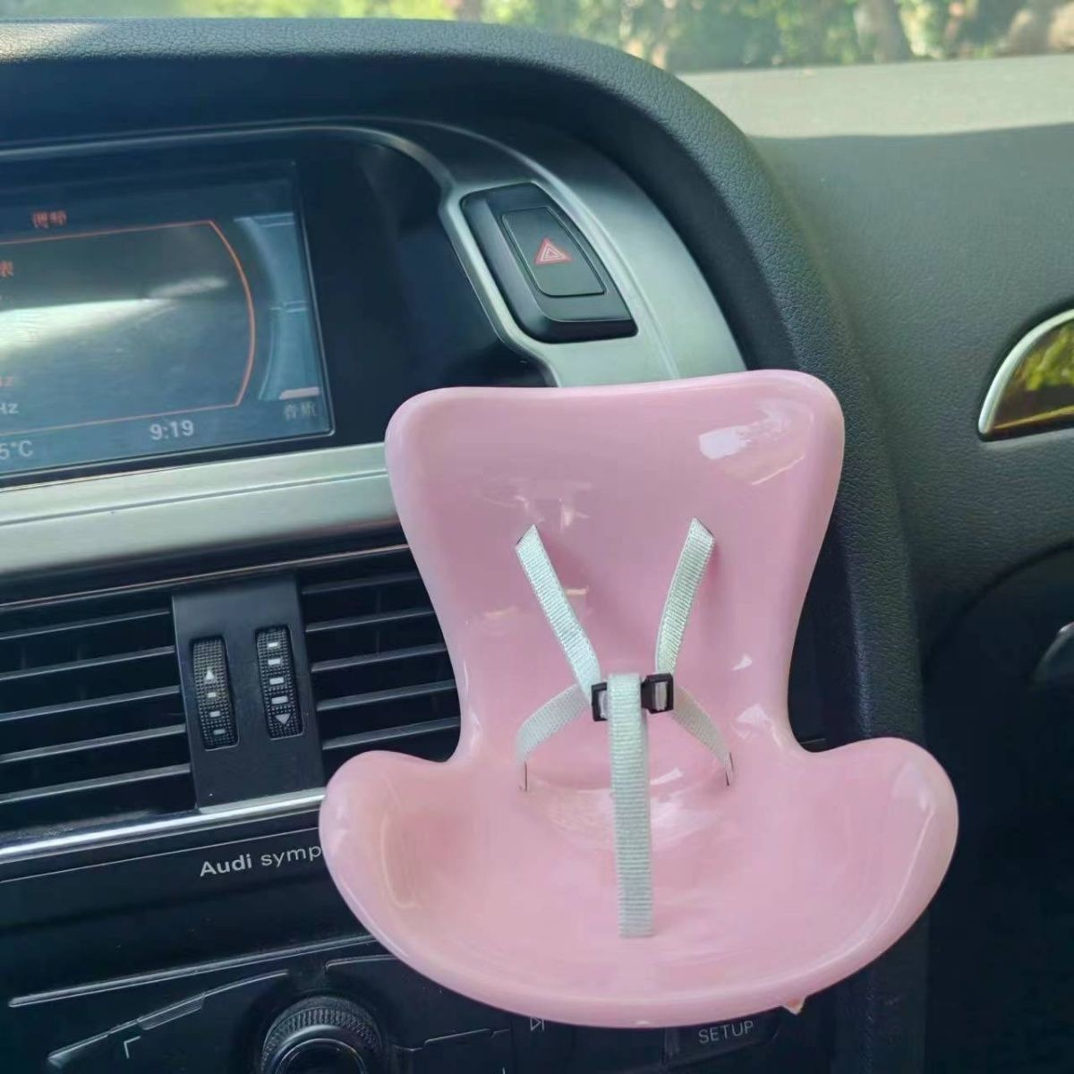 Labubu doll car seat air vent clip car interior cell phone holder ornament