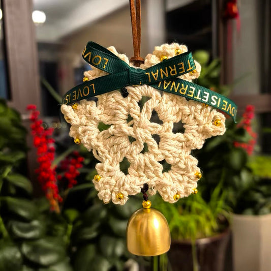 Christmas Snowflake Doorbell Decoration Crochet Set