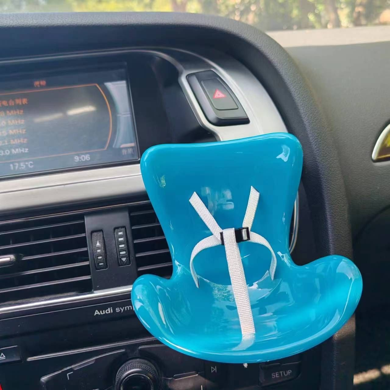 Labubu doll car seat air vent clip car interior cell phone holder ornament