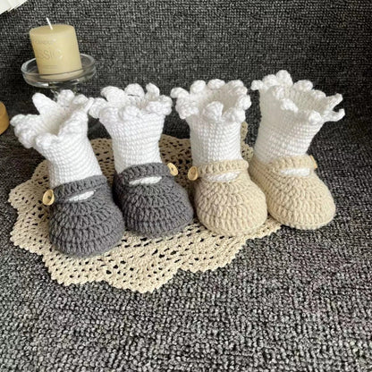 Cotton Yarn Baby Shoes Crochet Kit