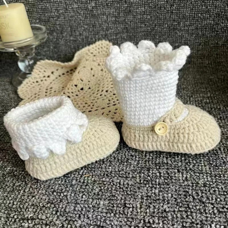 Cotton Yarn Baby Shoes Crochet Kit