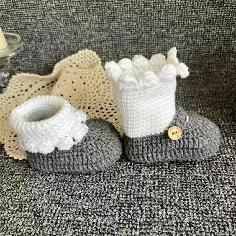 Cotton Yarn Baby Shoes Crochet Kit